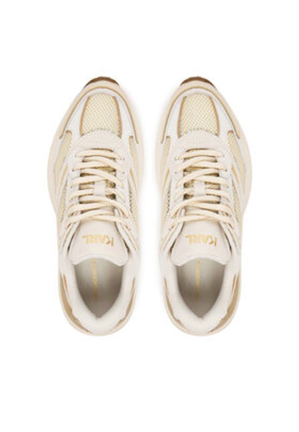 Karl Lagerfeld - KARL LAGERFELD Sneakersy KL65624M Złoty. Kolor: złoty. Materiał: skóra