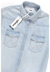 Wrangler - WRANGLER SS WESTERN SHIRT BLEACHED INDI W58391DZ9. Materiał: jeans. Długość rękawa: krótki rękaw. Długość: krótkie #6