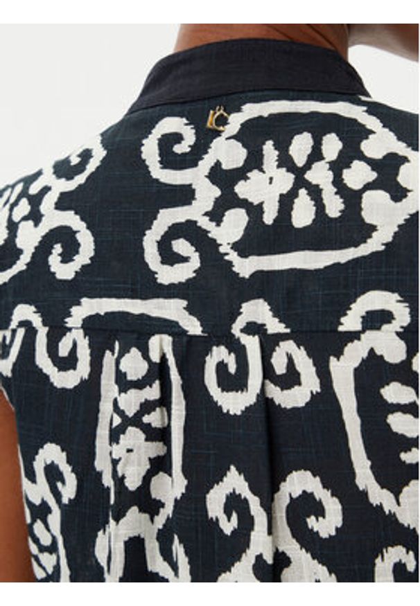 LOLA CASADEMUNT Sukienka letnia LS2516012 Czarny Relaxed Fit. Kolor: czarny. Materiał: bawełna. Sezon: lato