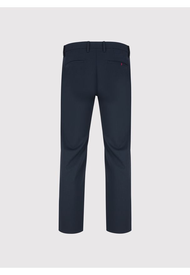 Pako Lorente - PAKO LORENTE – Granatowe spodnie męskie chino. Okazja: na co dzień. Kolor: niebieski. Materiał: wiskoza, elastan, poliester. Styl: casual