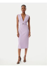 Rinascimento Sukienka koktajlowa CFC0123769003 Fioletowy Regular Fit. Kolor: fioletowy. Materiał: syntetyk. Styl: wizytowy #1