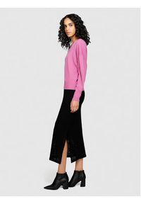 Sisley Sweter 1044M400T Różowy Regular Fit. Kolor: różowy. Materiał: wełna #5