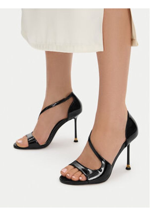 Eva Minge Sandały EO-VIOLETA-LT1735-2 Czarny. Kolor: czarny. Materiał: syntetyk, skóra