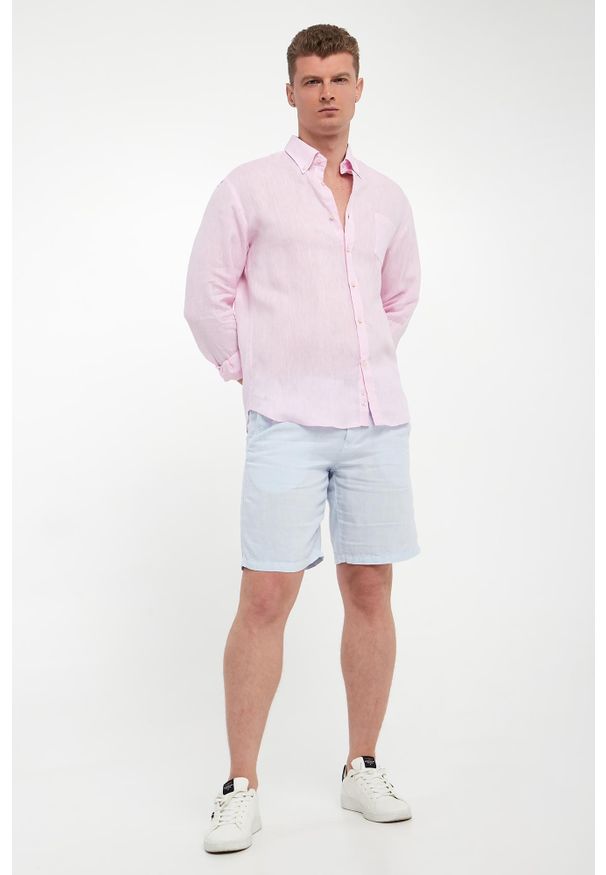 PAUL & SHARK - Koszula męska lniana PAUL&SHARK. Materiał: len
