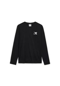 Diadora - Koszulka męska DIADORA T-SHIRT LS CHROMIA. Kolor: czarny. Długość rękawa: długi rękaw
