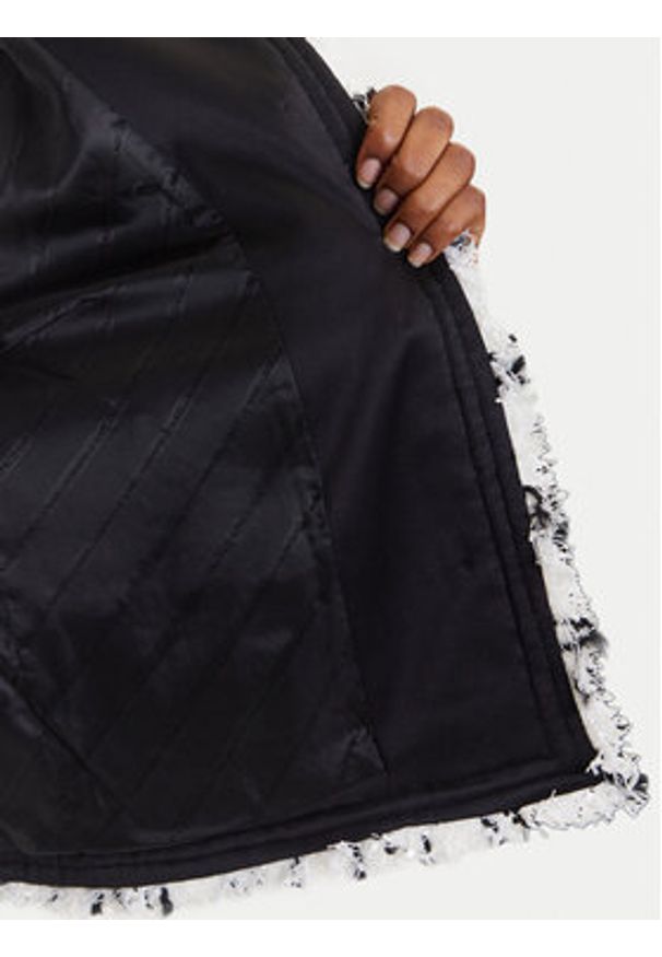 Karl Lagerfeld - KARL LAGERFELD Marynarka A3W14038 Écru Regular Fit. Typ kołnierza: dekolt w karo. Materiał: syntetyk