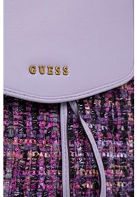 Guess Plecak damski kolor fioletowy mały wzorzysty. Kolor: fioletowy #5