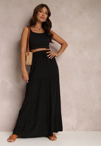 Renee - Czarna Spódnica Kainne. Okazja: na co dzień. Kolor: czarny. Styl: casual