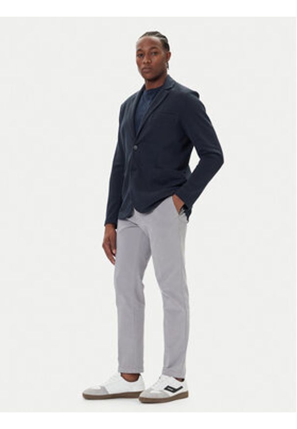 Marc O'Polo Marynarka 528 4051 57036 Granatowy Slim Fit. Typ kołnierza: polo. Kolor: niebieski. Materiał: bawełna