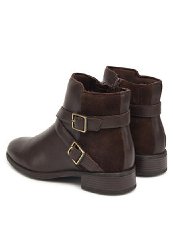 Clarks Botki Havisham Bay 26182942 Brązowy. Kolor: brązowy. Materiał: skóra