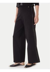 LOLA CASADEMUNT Spodnie materiałowe LF2514003 Czarny Regular Fit. Kolor: czarny. Materiał: syntetyk