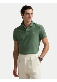 Polo Ralph Lauren Polo 710536856465 Zielony Slim Fit. Typ kołnierza: polo. Kolor: zielony. Materiał: bawełna
