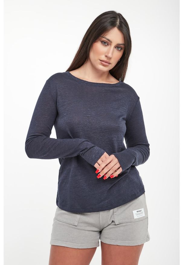 Ecoalf - Longsleeve damski lniany Cale ECOALF. Materiał: len. Długość rękawa: długi rękaw