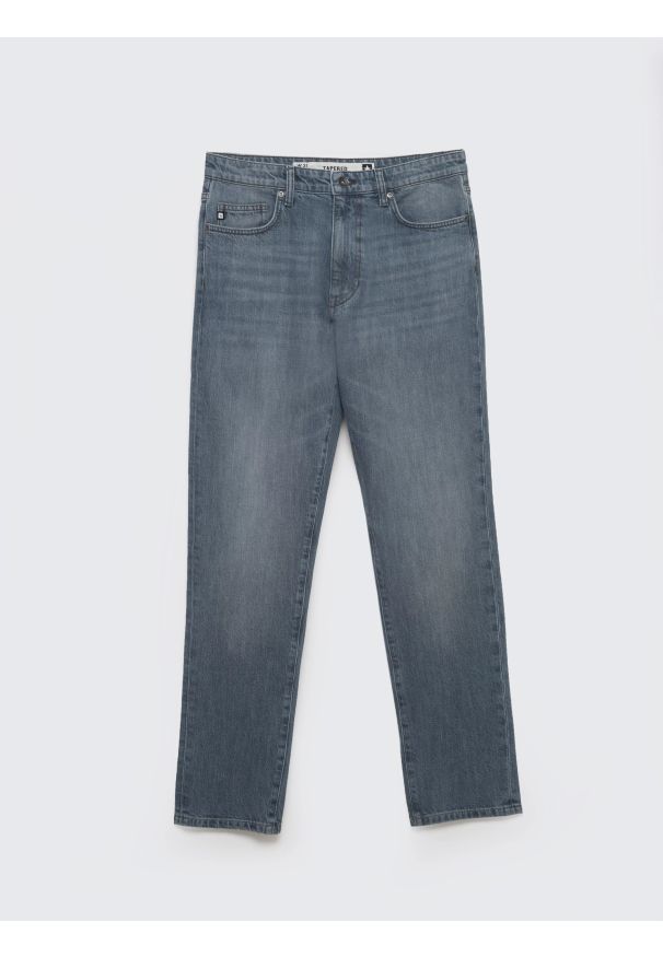 Big-Star - Jeansy męskie niebieskie Harper 307. Okazja: na co dzień. Stan: podwyższony. Kolor: niebieski. Styl: klasyczny, casual