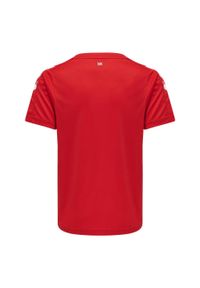 Koszulka dziecięca Hummel Striped. Kolor: różowy, czerwony, biały, wielokolorowy. Materiał: tkanina. Wzór: paski #2