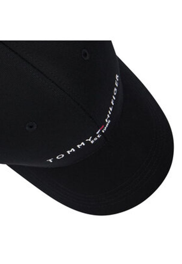TOMMY HILFIGER - Tommy Hilfiger Czapka z daszkiem Th Established Cap AM0AM07352 Czarny. Kolor: czarny. Materiał: materiał