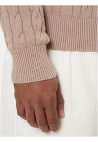 TOMMY HILFIGER - Tommy Hilfiger Sweter MW0MW33132 Beżowy Regular Fit. Kolor: beżowy. Materiał: bawełna #5