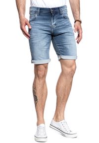 Mustang - SPODENKI MĘSKIE MUSTANG Chicago Short DENIM BLUE 1007117 5000 313. Materiał: denim #1