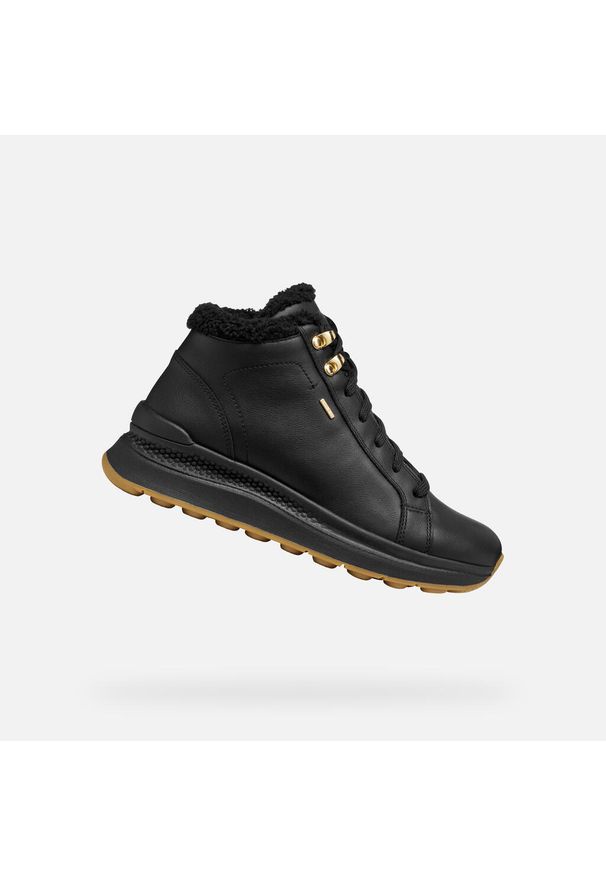 Geox - Buty GEOX D SPHERICA ACTIF X2 Czarny. Kolor: czarny. Materiał: tkanina, skóra