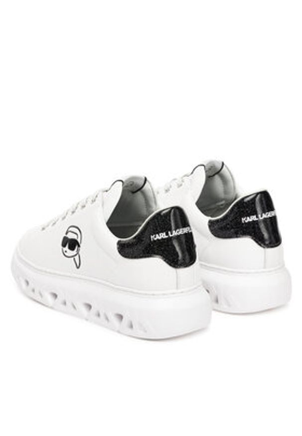 Karl Lagerfeld - KARL LAGERFELD Sneakersy KL64525 Biały. Kolor: biały. Materiał: skóra
