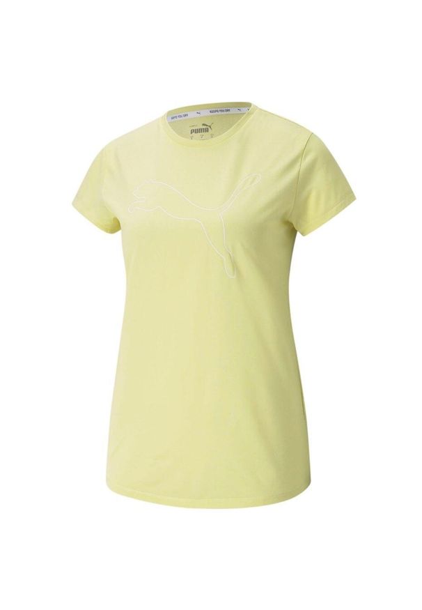 Koszulka damska Puma RTG Heather Logo Tee żółta. Kolor: żółty