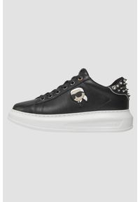 Karl Lagerfeld - KARL LAGERFELD Czarne sneakersy Kapri Nft Stud Tab, Rozmiar 37. Kolor: czarny