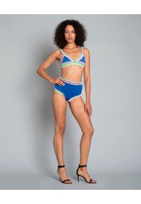 KIINI - Top od bikini Tuesday. Kolor: niebieski. Materiał: poliester, bawełna, materiał. Wzór: kolorowy