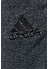 Adidas - adidas Spodnie H12256 męskie kolor szary gładkie. Kolor: szary. Materiał: bawełna, poliester, dzianina. Wzór: gładki #4