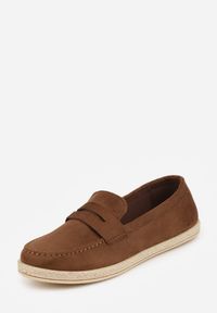 Renee - Brązowe Mokasyny z Plecionką w Stylu Boho Galenatea. Okazja: na co dzień, do pracy. Kolor: brązowy. Materiał: jeans. Wzór: aplikacja. Sezon: lato. Styl: boho #7