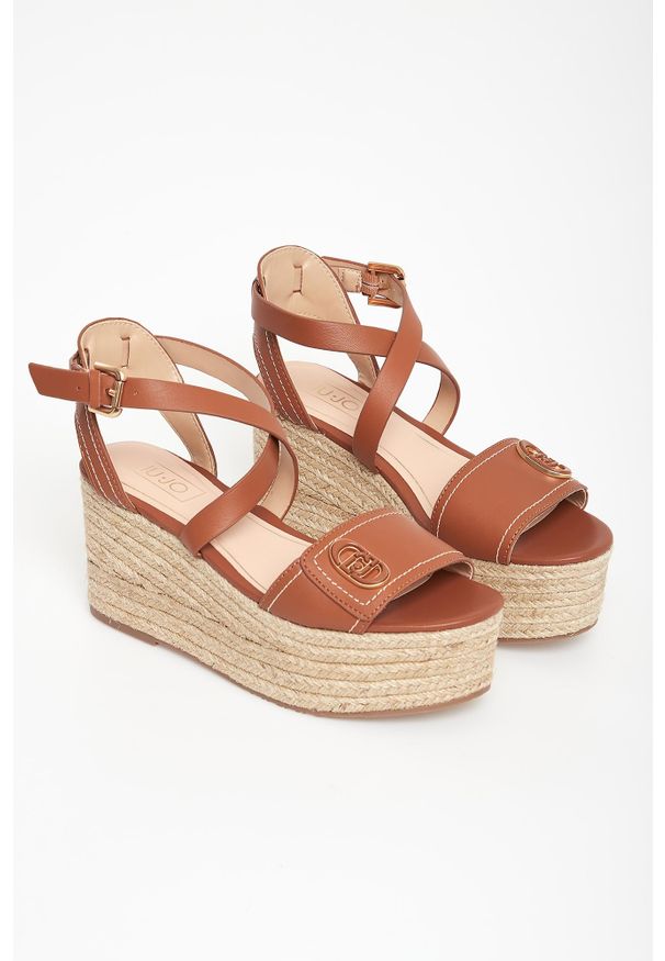 Liu Jo - Sandały damskie na koturnie LIU JO. Obcas: na koturnie