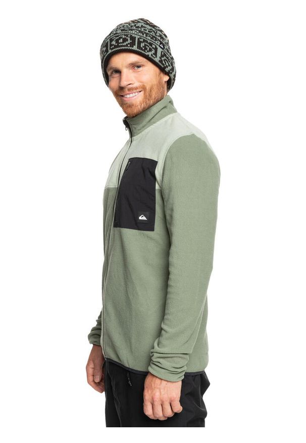 Quiksilver - dla Mężczyzn AKER Zielony. Kolor: niebieski. Materiał: poliester, materiał