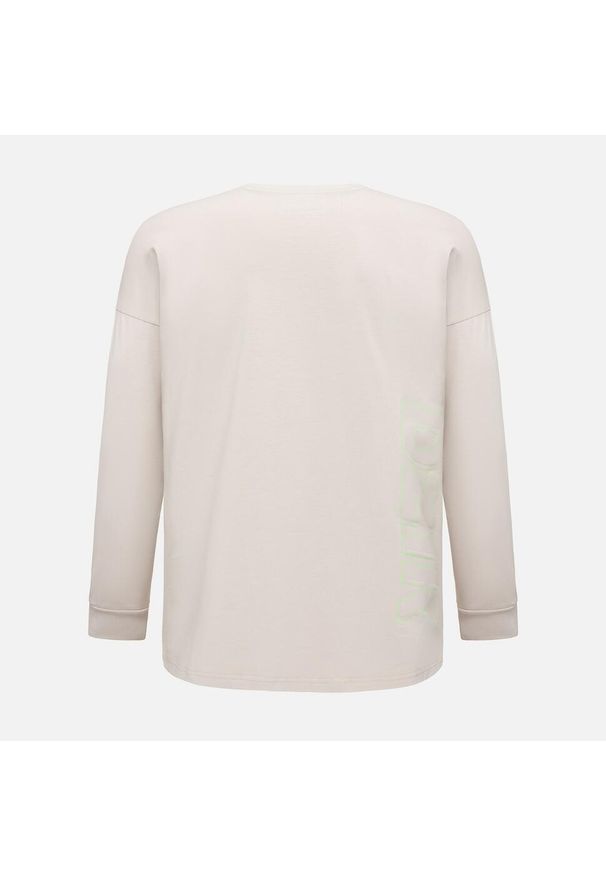 Longsleeve oversize DZIK® beżowy. Kolor: beżowy. Materiał: materiał. Długość rękawa: długi rękaw