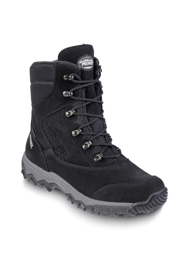 Buty zimowe męskie MEINDL Ischgl GTX, z membraną Gore-Tex. Kolor: czarny. Technologia: Gore-Tex. Sezon: zima. Sport: turystyka piesza