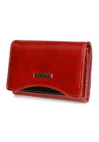 Skórzany portfel damski czerwony Beltimore A04. Kolor: czerwony. Materiał: skóra