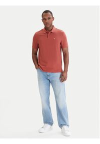 Calvin Klein Jeans Polo LV040EM269 Brązowy Regular Fit. Typ kołnierza: polo. Kolor: brązowy. Materiał: bawełna #8