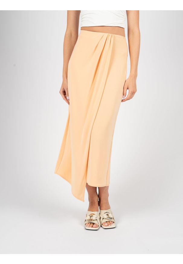 Patrizia Pepe Spódnica | 8G0346/J113 | Kobieta | Łososiowy. Okazja: na co dzień. Kolor: różowy. Materiał: acetat, poliamid, elastan. Długość: krótkie. Sezon: lato. Styl: casual, elegancki