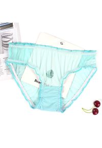 Intica - Majtki z niskim stanem z delikatnego materiału na ciepłe dni Violet. Stan: obniżony. Kolor: niebieski. Materiał: materiał. Długość: długie