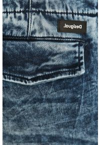 Desigual Szorty jeansowe męskie kolor granatowy. Okazja: na co dzień. Kolor: niebieski. Materiał: jeans. Styl: casual #2