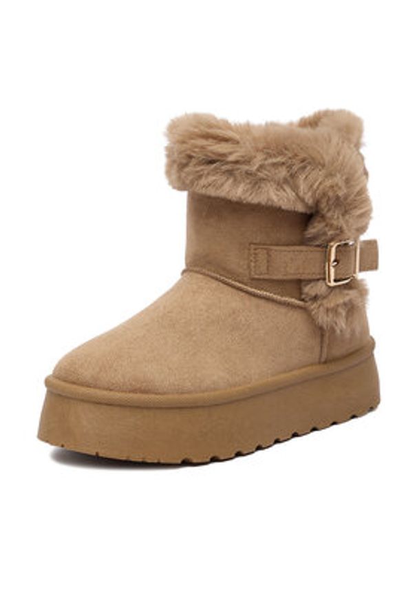 Jenny - JENNY Botki CEO-WSX23-15 Beżowy. Kolor: beżowy. Materiał: materiał