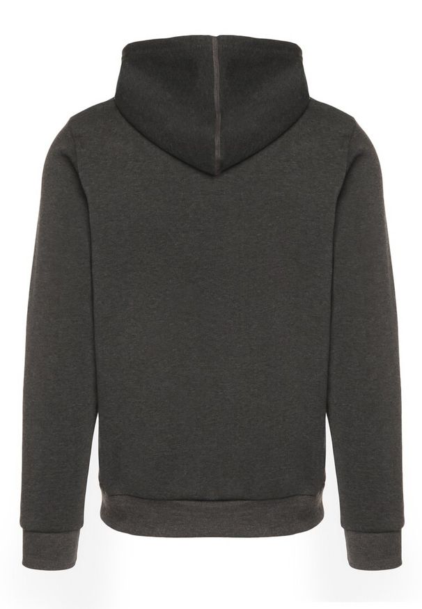 Born2be - Ciemnoszara Rozpinana Bluza z Bawełną i Kapturem Typu Oversize Diosa. Okazja: na co dzień. Kolor: szary. Materiał: bawełna. Sezon: wiosna, jesień. Styl: klasyczny, casual