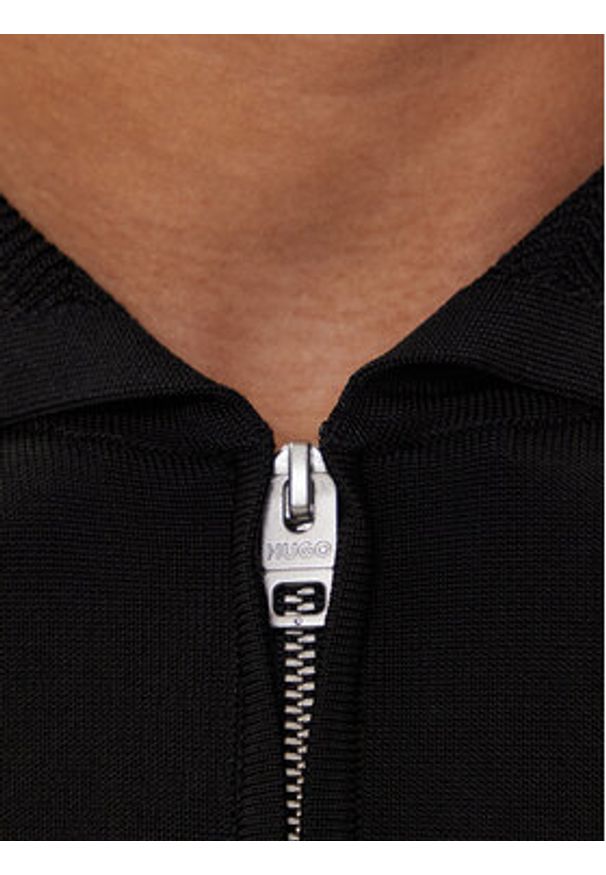 Hugo - HUGO Polo Sayfong-4 50542750 Czarny Regular Fit. Typ kołnierza: polo. Kolor: czarny. Materiał: wiskoza