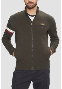 Aeronautica Militare - AERONAUTICA MILITARE Szarozielona bluza męska With Tricolor Insert, Rozmiar XL. Kolor: zielony