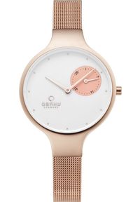 Zegarek OBAKU Zegarek damski Obaku Denmark V201LDVWMV różowe złoto. Kolor: złoty, wielokolorowy, różowy #1