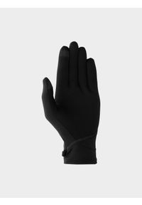4f - Rękawiczki dzianinowe Touch Screen uniseks - czarne. Kolor: czarny. Materiał: dzianina. Sezon: zima. Styl: casual #2