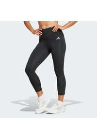 Adidas - Legginsy Optime Essentials Stash 3/4. Kolor: czarny. Materiał: materiał