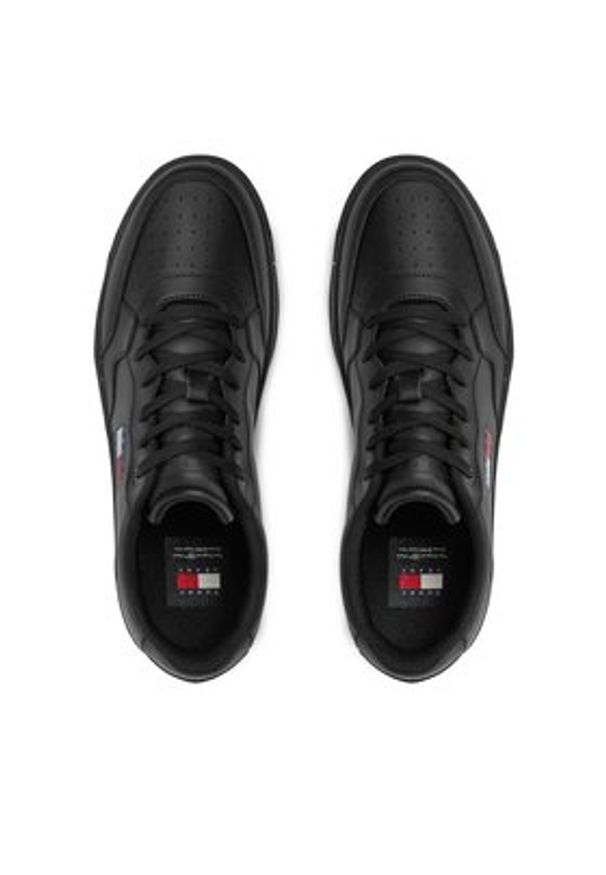 Tommy Jeans Sneakersy Retro Ess EM0EM01397 Czarny. Kolor: czarny. Materiał: skóra