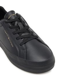 TOMMY HILFIGER - Tommy Hilfiger Sneakersy Vulc Foxing FW0FW08683 Czarny. Kolor: czarny. Materiał: skóra #4