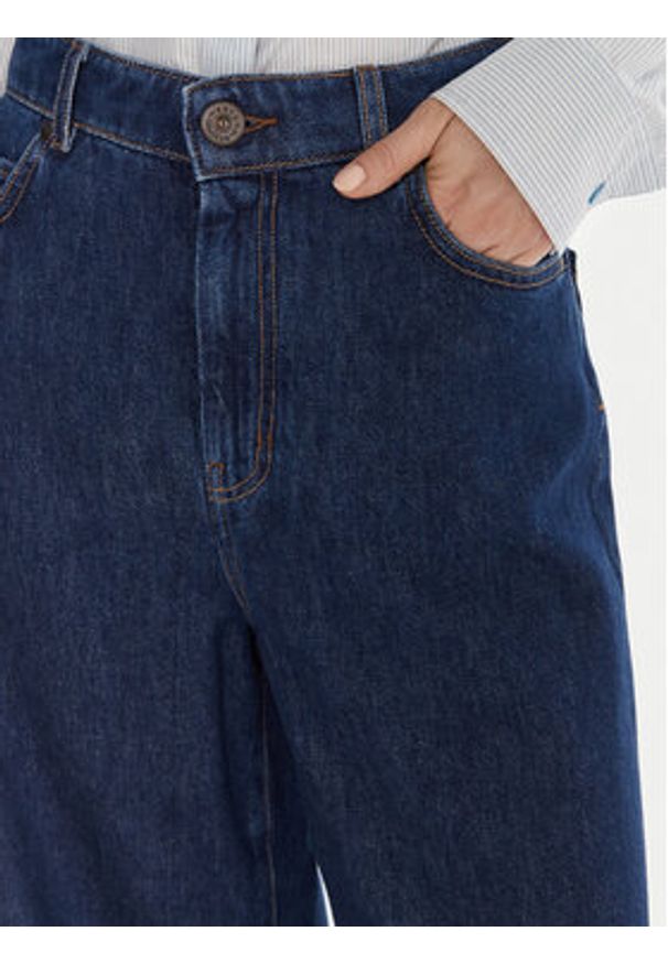 Weekend Max Mara Jeansy Ciro 2525186042 Granatowy Wide Leg. Kolor: niebieski