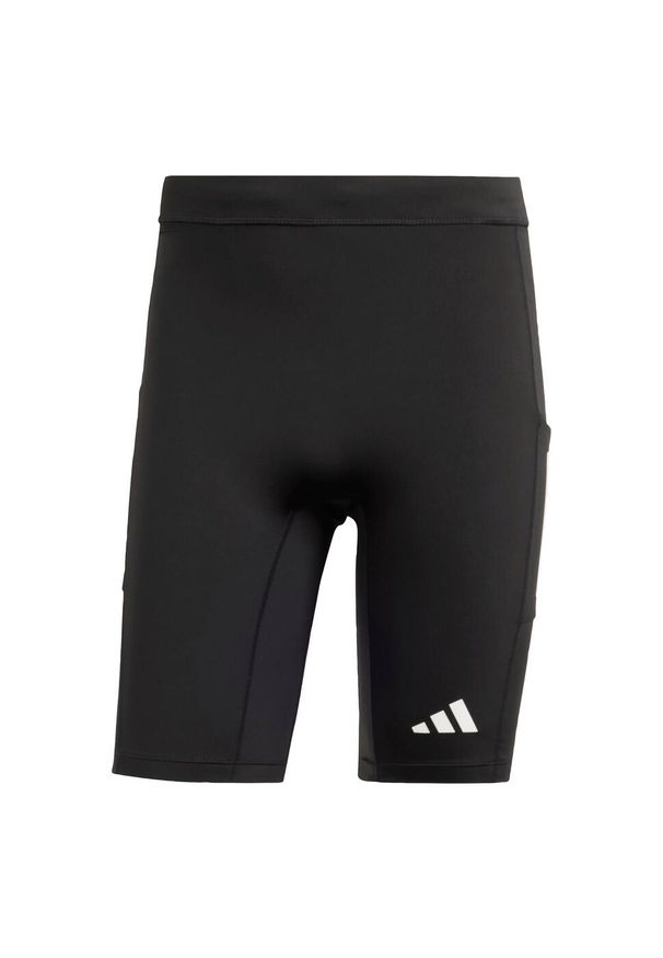 Adidas - Legginsy Own the Run Short. Kolor: czarny. Materiał: materiał. Sport: bieganie