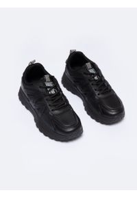 Big-Star - Sneakersy damskie czarne NN274A085 906. Okazja: na co dzień. Kolor: czarny. Materiał: materiał. Szerokość cholewki: normalna #5